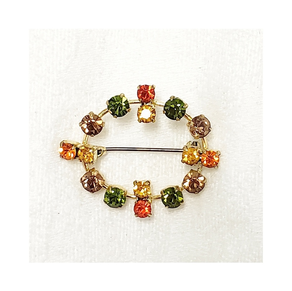 Pin / Brooch with multicolored stones